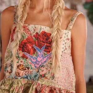 EUC SOLD OUT Patchwork Catalina Tank Magnolia Pearl